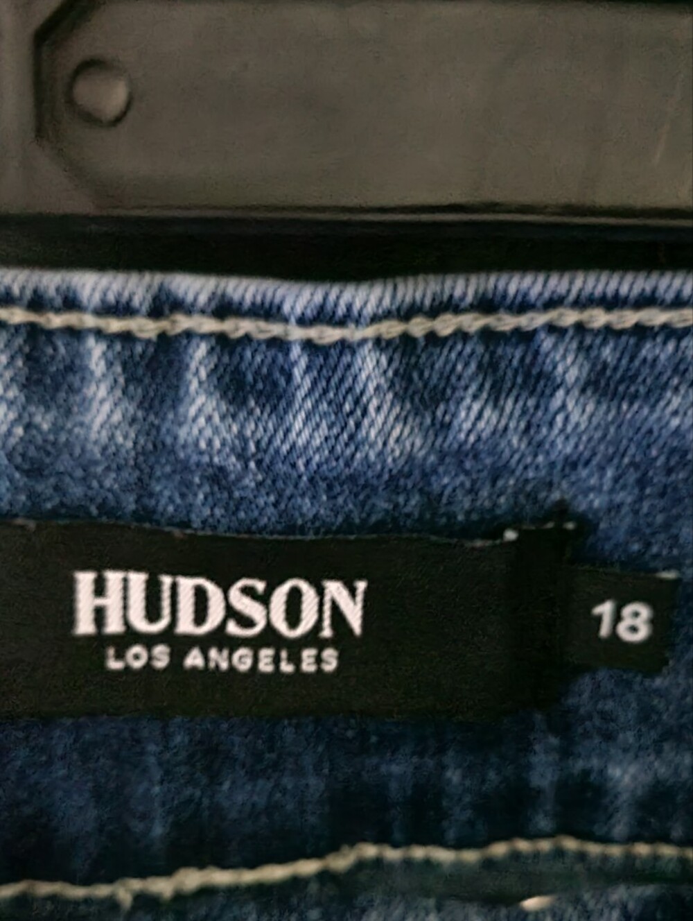 HUDSON Los Angeles Wide Leg Tie Waist Jeans Women's Size 18 Light Wash High Rise - Picture 7 of 9
